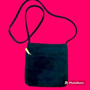 Giani Bernini Black Suede Crossbody Bag Like New